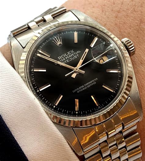 rolex 1601 black|Rolex 1601 for sale.